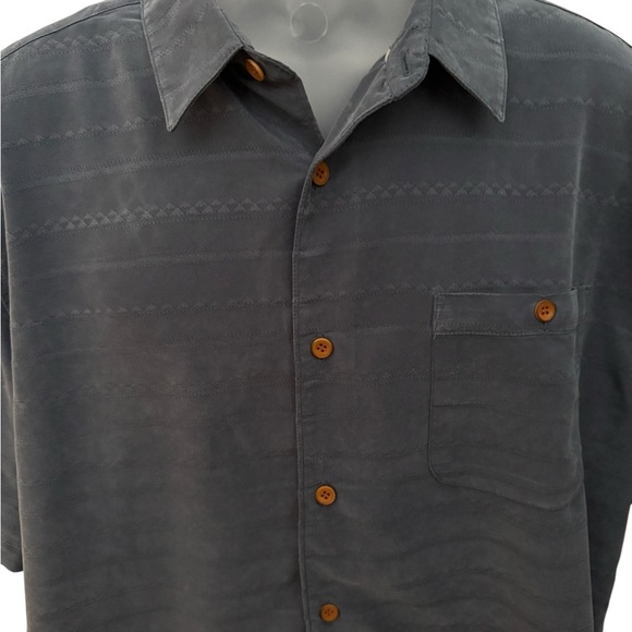 QUIKSILVER Waterman Collection Blue Gray Collared Shirt Tailored Fit Men XL - Picture 2 of 6
